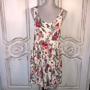 No Tags But Ever So Cute! floral on Blush Sleeveless Lightweight Jumper/Dress